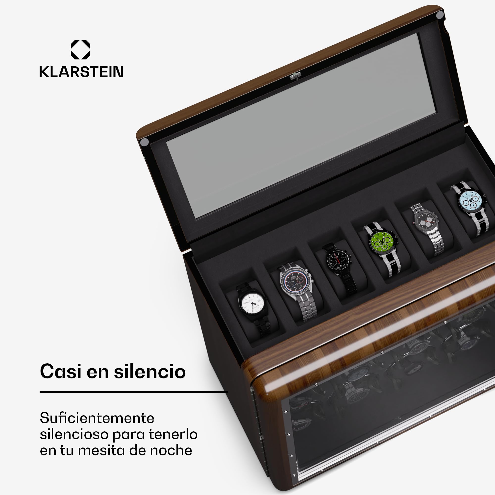 Relojero Organizador Hombre Caja Para 12 Relojes Automáticos