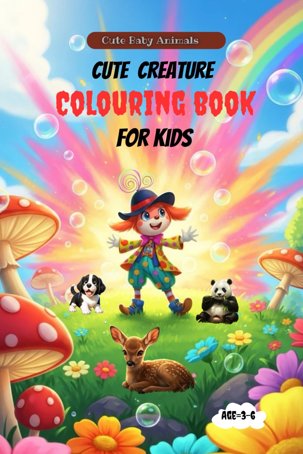 Easy Animals Coloring Book for Kids: “Simple and Fun Colouring Pages for Ages 3-6”