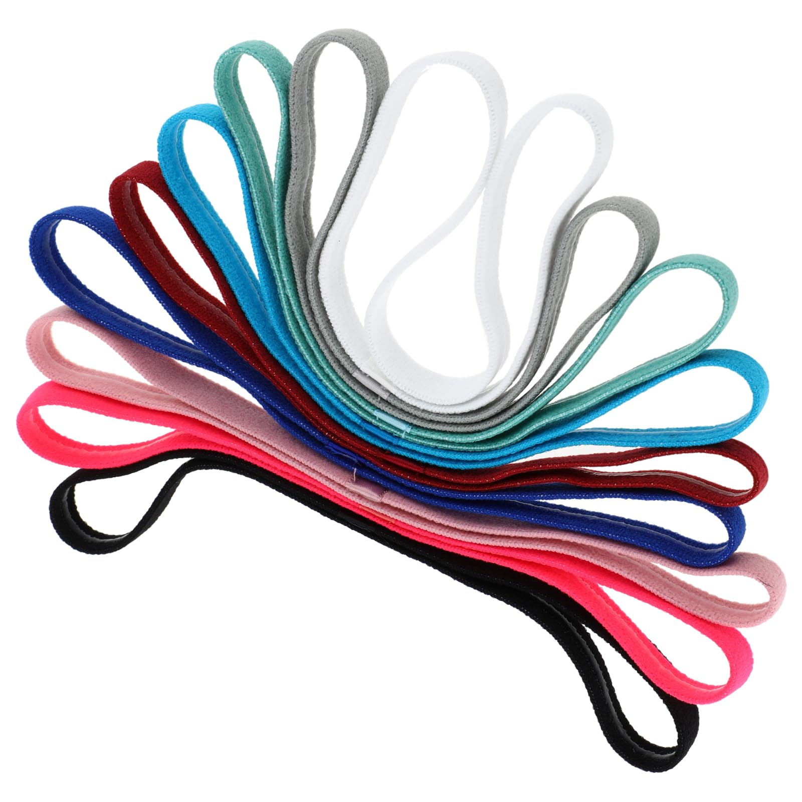 9 Pieces Elastic Thin Headbands for Women Non Slip, Ymapinc Workout Sports Headbands, Sweat-Absorbent, Non-Slip Silicone Headband, for Women Men and Girls, 9 Colors-image-27