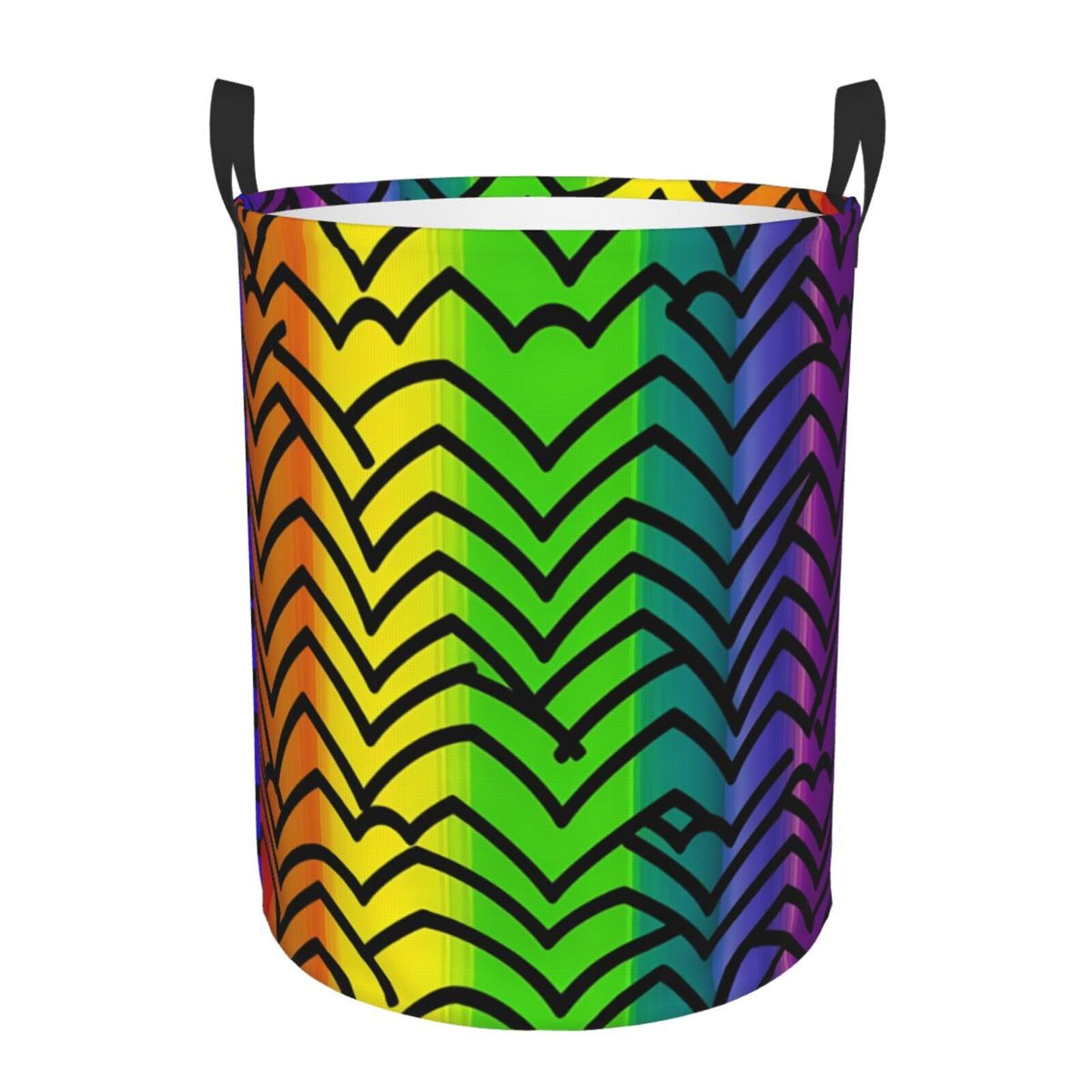 Panier à linge Gay Pride arc-en-ciel autonome et grand sac à vêtements pliable pour dortoir
