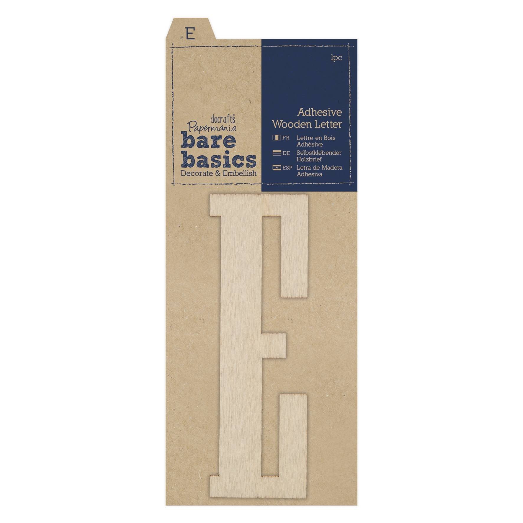 Bare Basics Wooden Letter, Natural, One Size