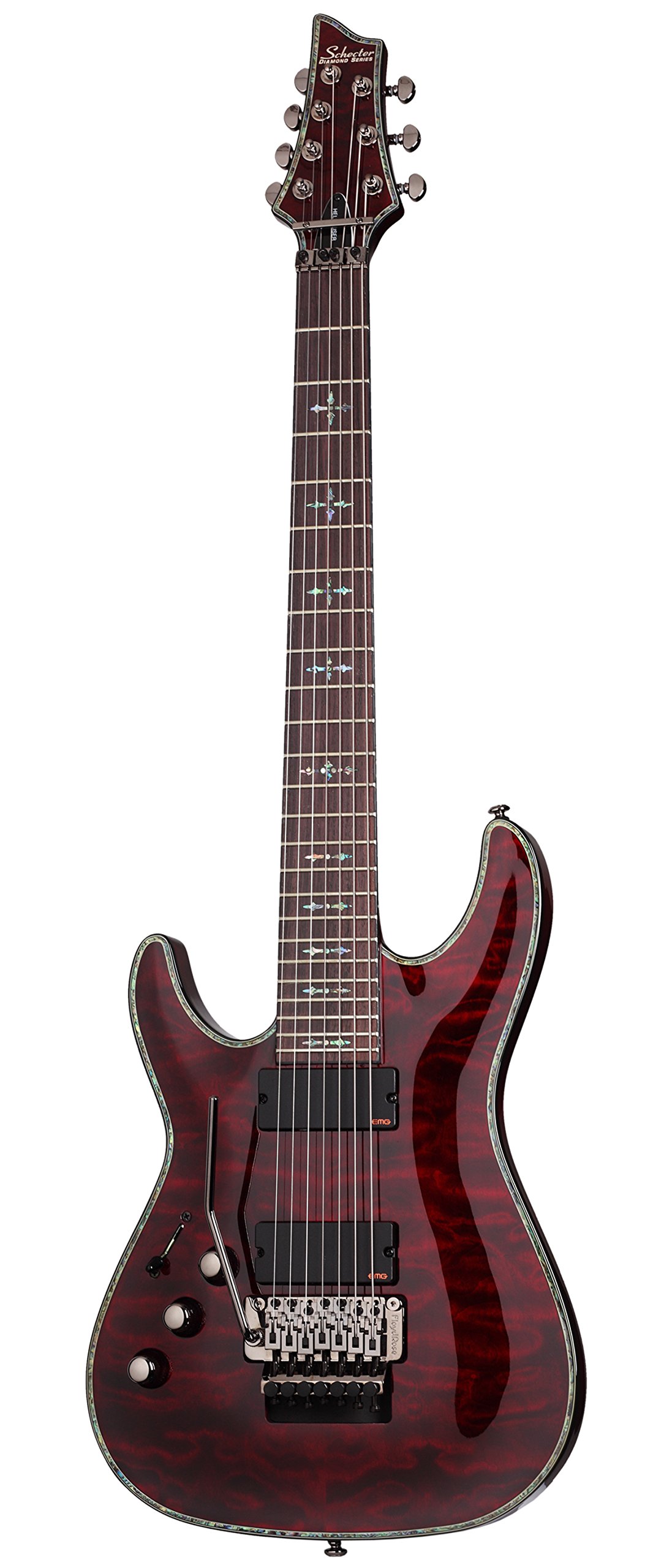 Schecter Hellraiser C-7 FR guitarra elétrica de 7 cordas (cereja