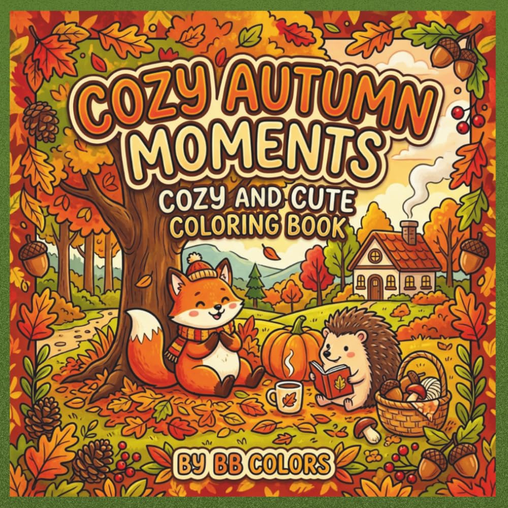 COZY AUTUMN MOMENTS: COZY AND CUTE COLORING BOOK