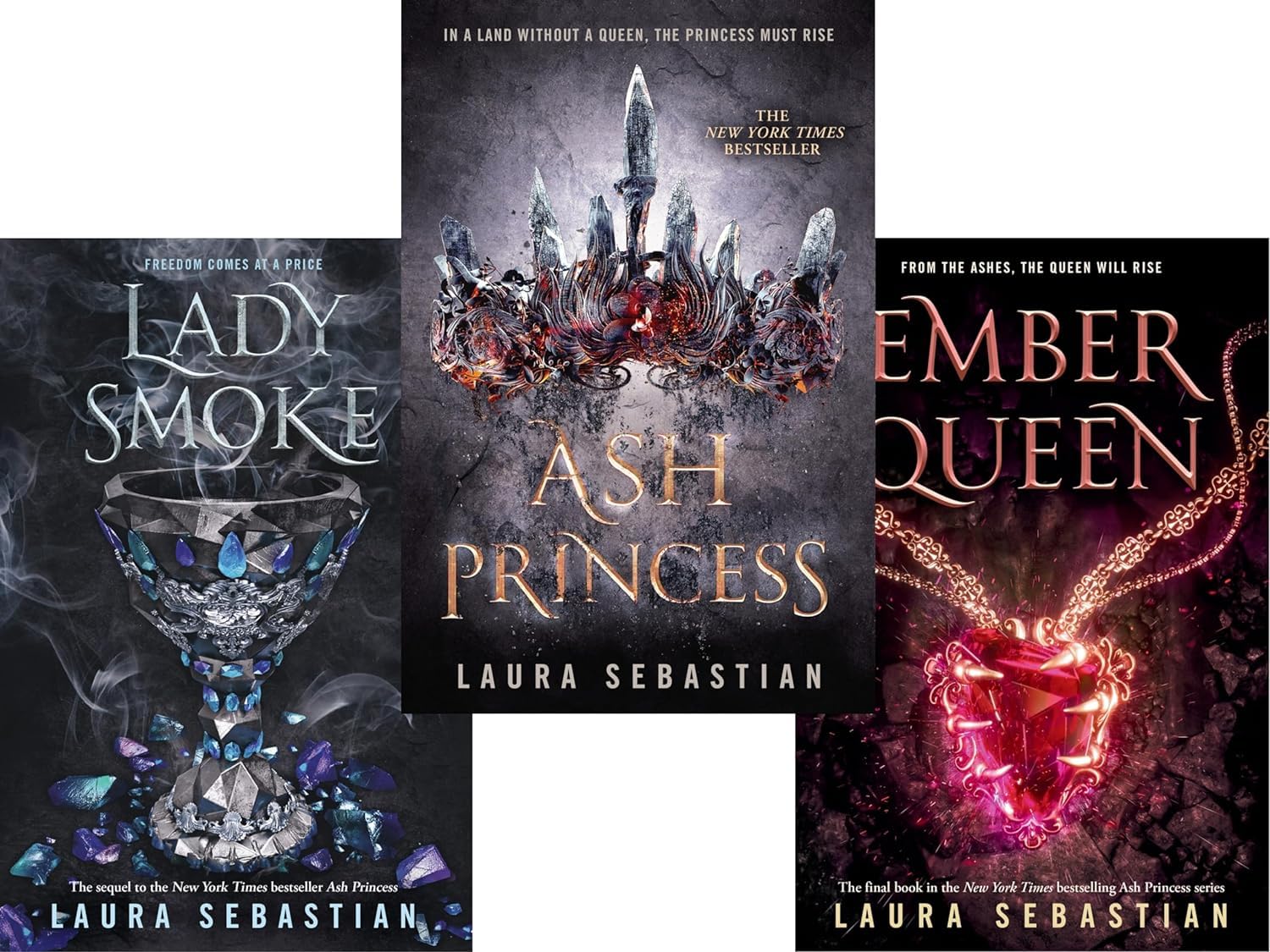 Ash Princess Trilogy Series 3 Books Collection Set By Laura Sebastian (Ash Princess, Lady Smoke, Ember Queen)