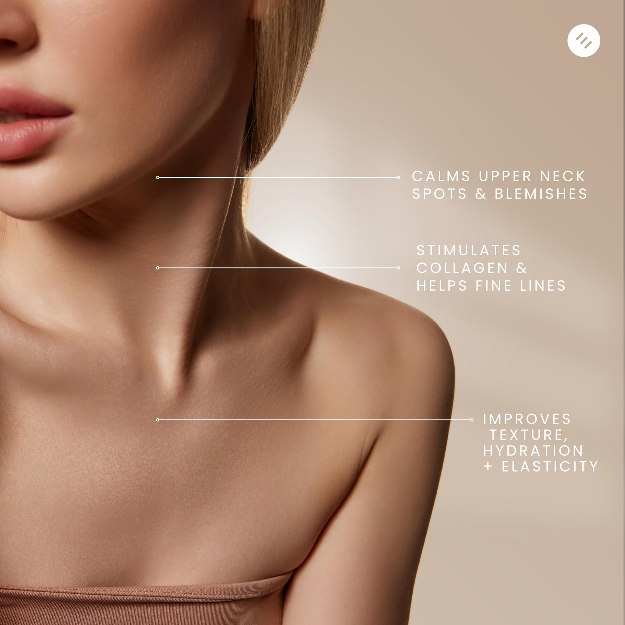 SENSSE Silhouette LED Neck & Décolletage Mask, Gold - Image 3