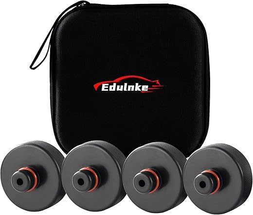 Lifting Jack Pads Compatible with Tesla Model 3/S/X/Y, Upgrade Sturdy Rubber Lift Pucks, 2016-2025 Lift Pad with Protective Ring, Floor...