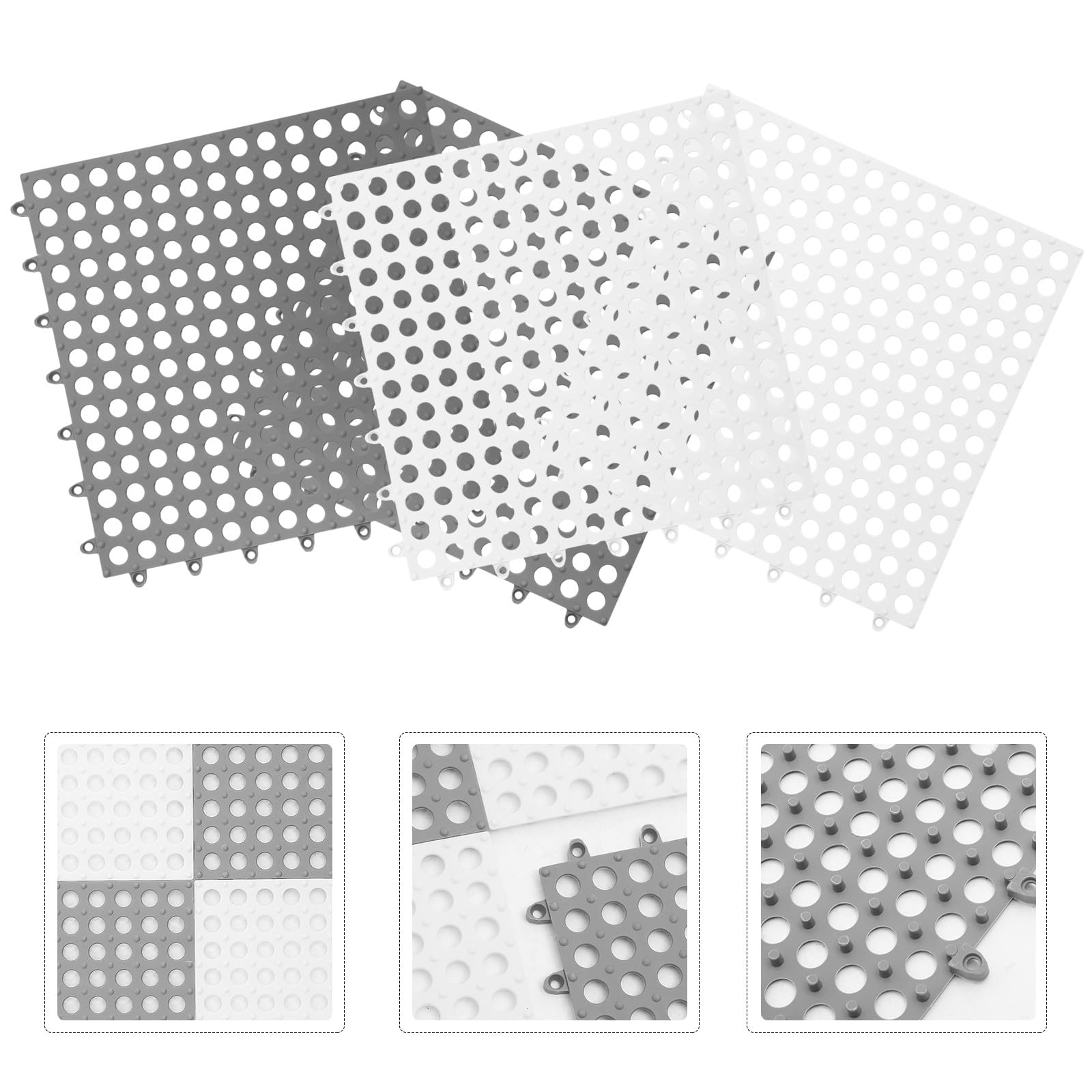 SOLUSTRE 4 Stück Hasenpfotenmatten aus Kunststoff Zuschneidbare Bodenmatten mit Lochdesign rutschfeste Kaninchen und Meerschweinchen Käfigeinlagen für Kleintiere und Haushalt