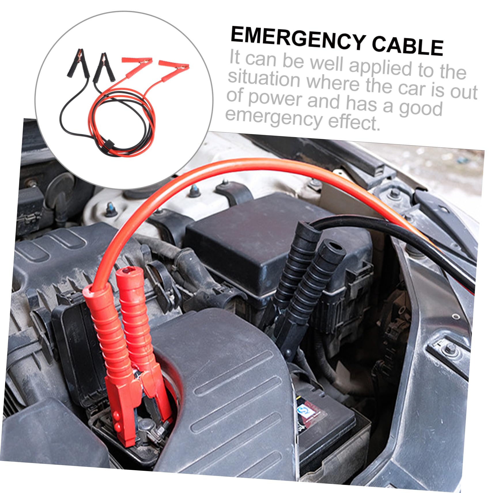 Alipis 3M Câble de Démarrage avec Protection Électrique pour Voitures Camions et Câble Urgence Polyvalent et Aux Températures Extrêmes