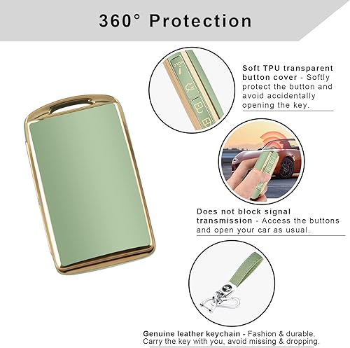 Miniatura 4 de QBUC Funda para llavero Mazda con llavero para Mazda 3, 3 Hatchback, CX-5, CX-9, CX-30 2019-2023