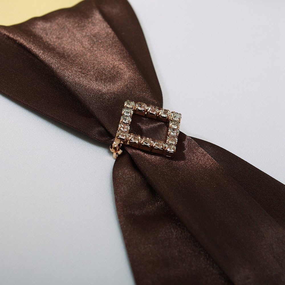 KateMelon Brown Sash Wedding Guest Book and Pen Set