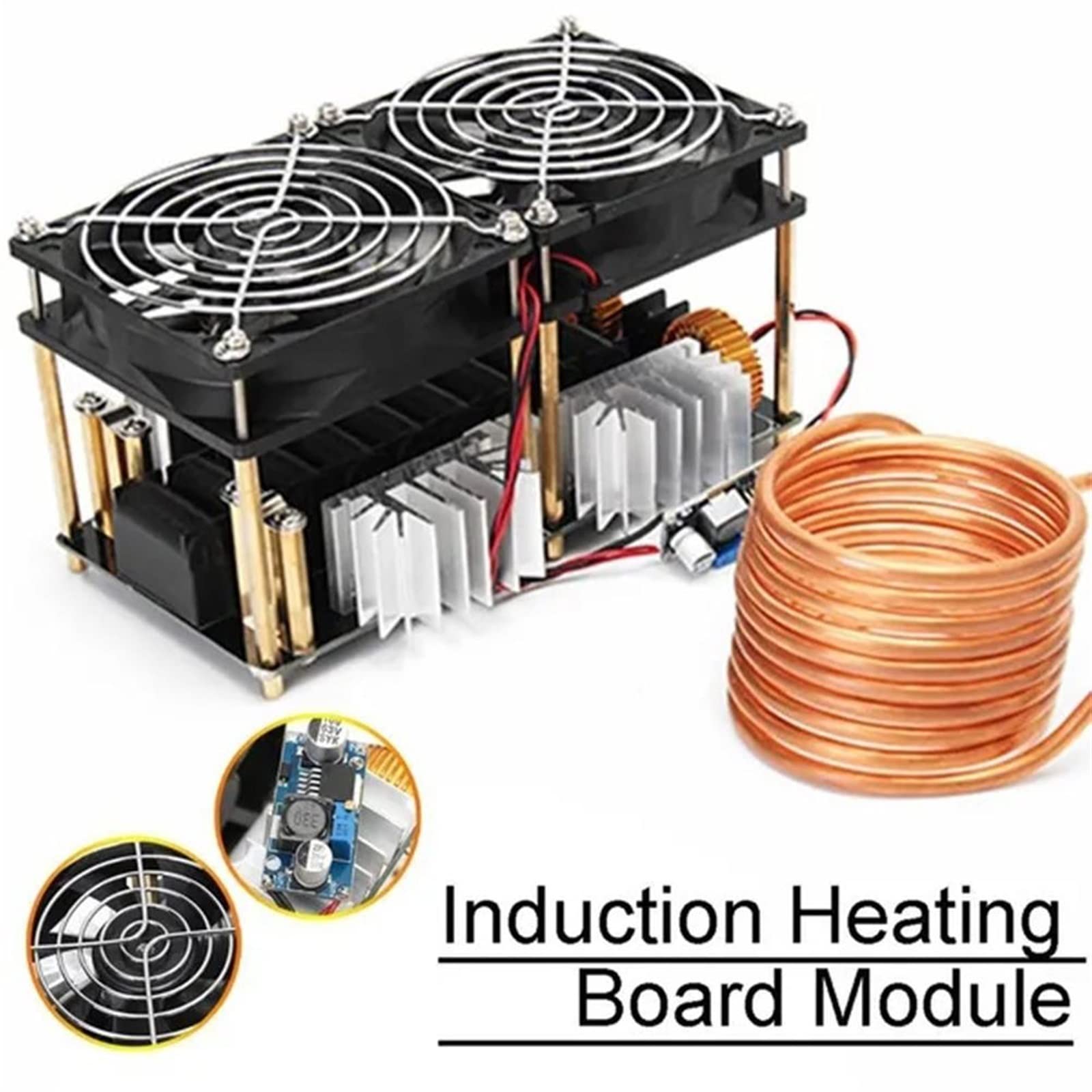 2500W ZVS nagrzewnica indukcyjna maszyna PCB moduł tablicy sterownik Flyback interfejs wentylatora chłodzącego W/cewka,Seria Termiczna
