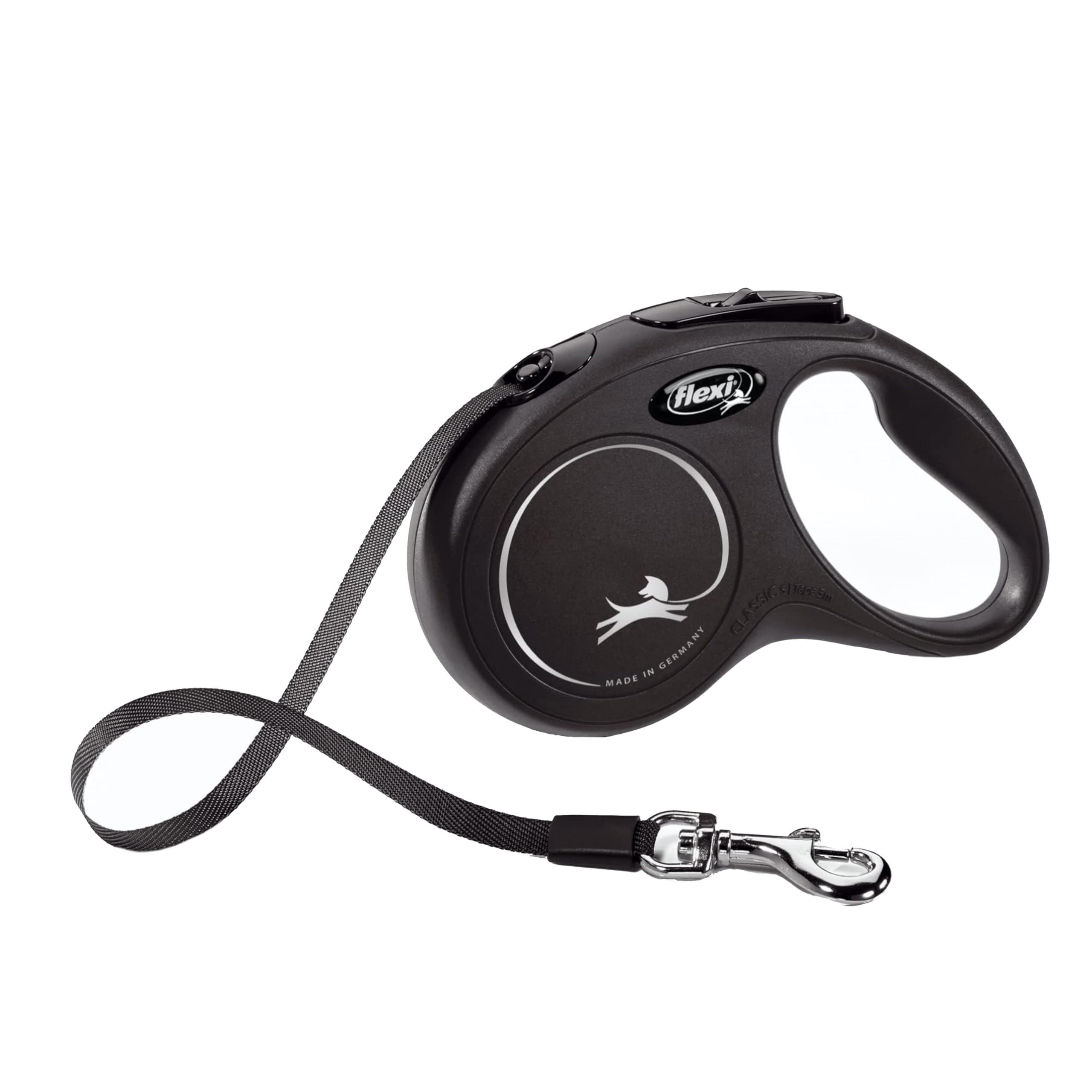Flexi Automatic Leash New Classic Tape S 5M Black