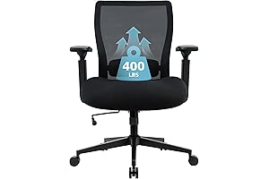 Big and Tall Office Chair 400lbs Heavy-Duty Plus Size Computer Chair with Ergonomic Lumbar Support