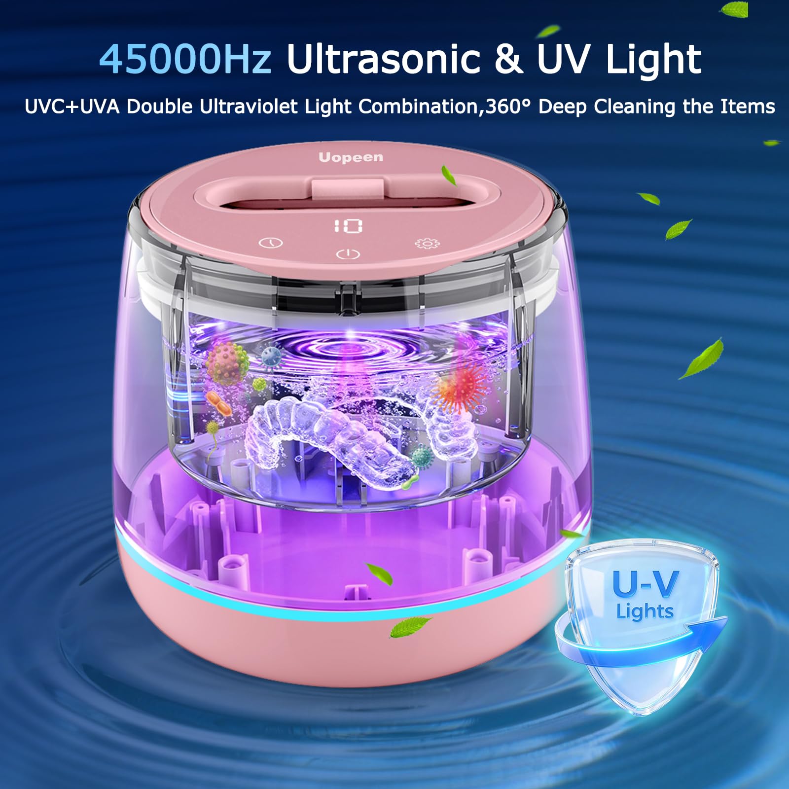 Pulitore ad ultrasuoni, rosa chiaro