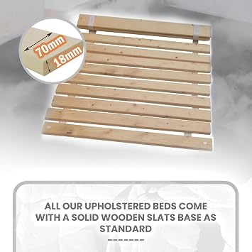Mayfair Upholstered Bed - Plush Velvet Headboard & Footboard - Slats Base - Comfortable Bed (Cream, Single - Slats Base, With Mattress)