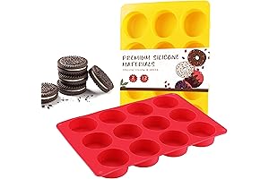 2PCS Silicone Oreo Cookie Chocolate Molds, Perfect for Candy, Chocolate, and More!