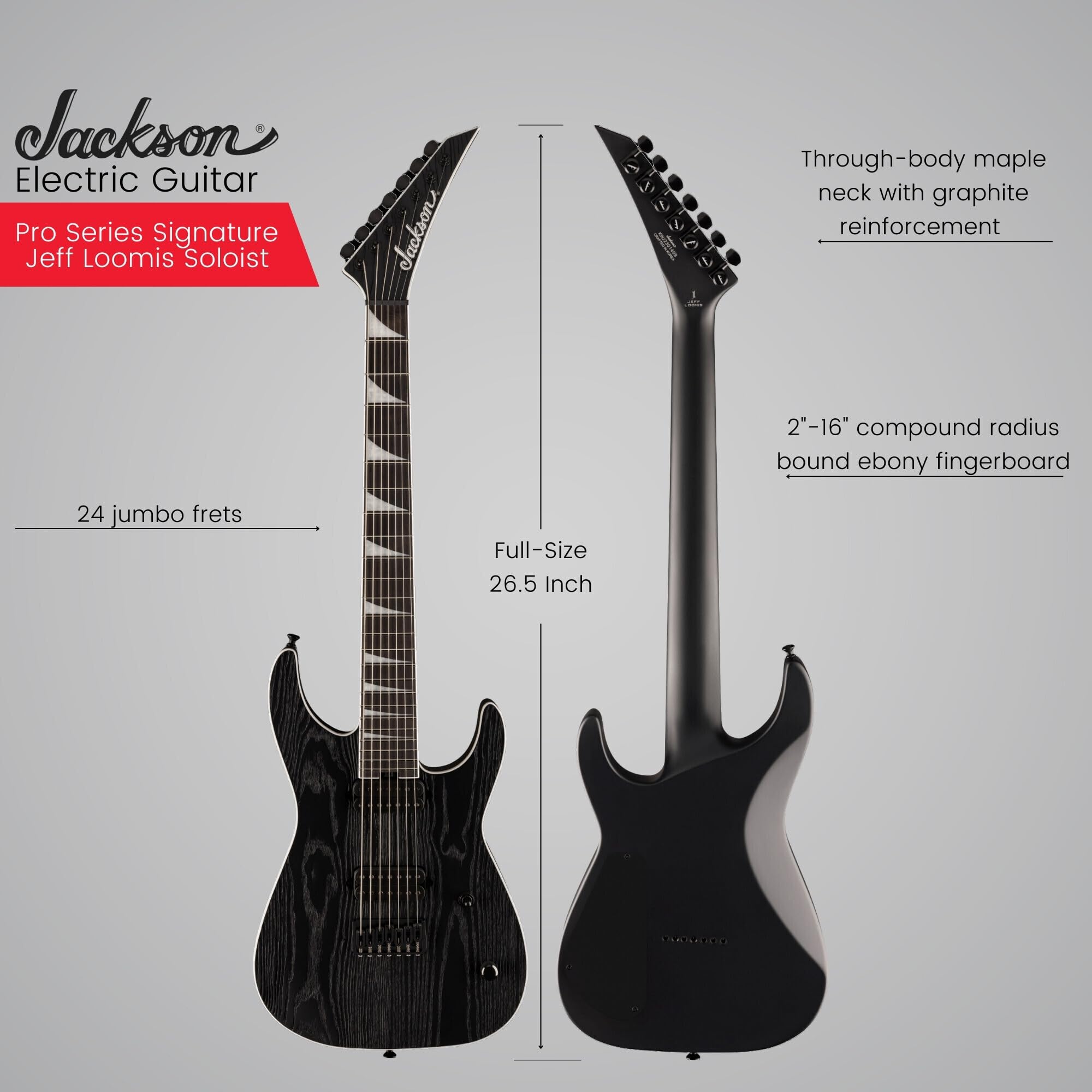 Amazon.com: Jackson Pro Series Signature Jeff Loomis Soloist SL7