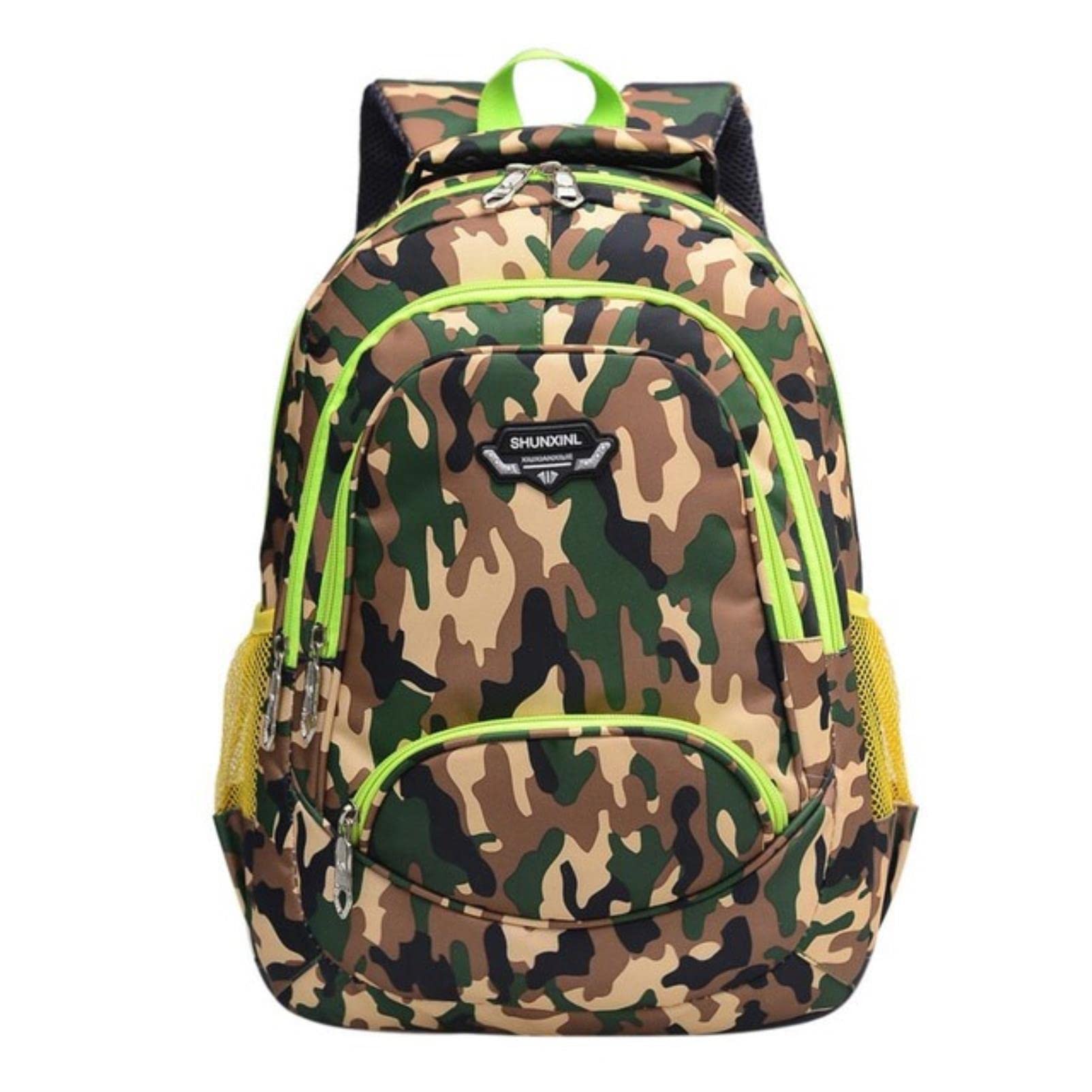 Zaino Scuola Borsa da Scuola in Nylon per Bambini Studente Studente Camouflage School Bag School Travel School School Backpack Teen Boy Small School Bag