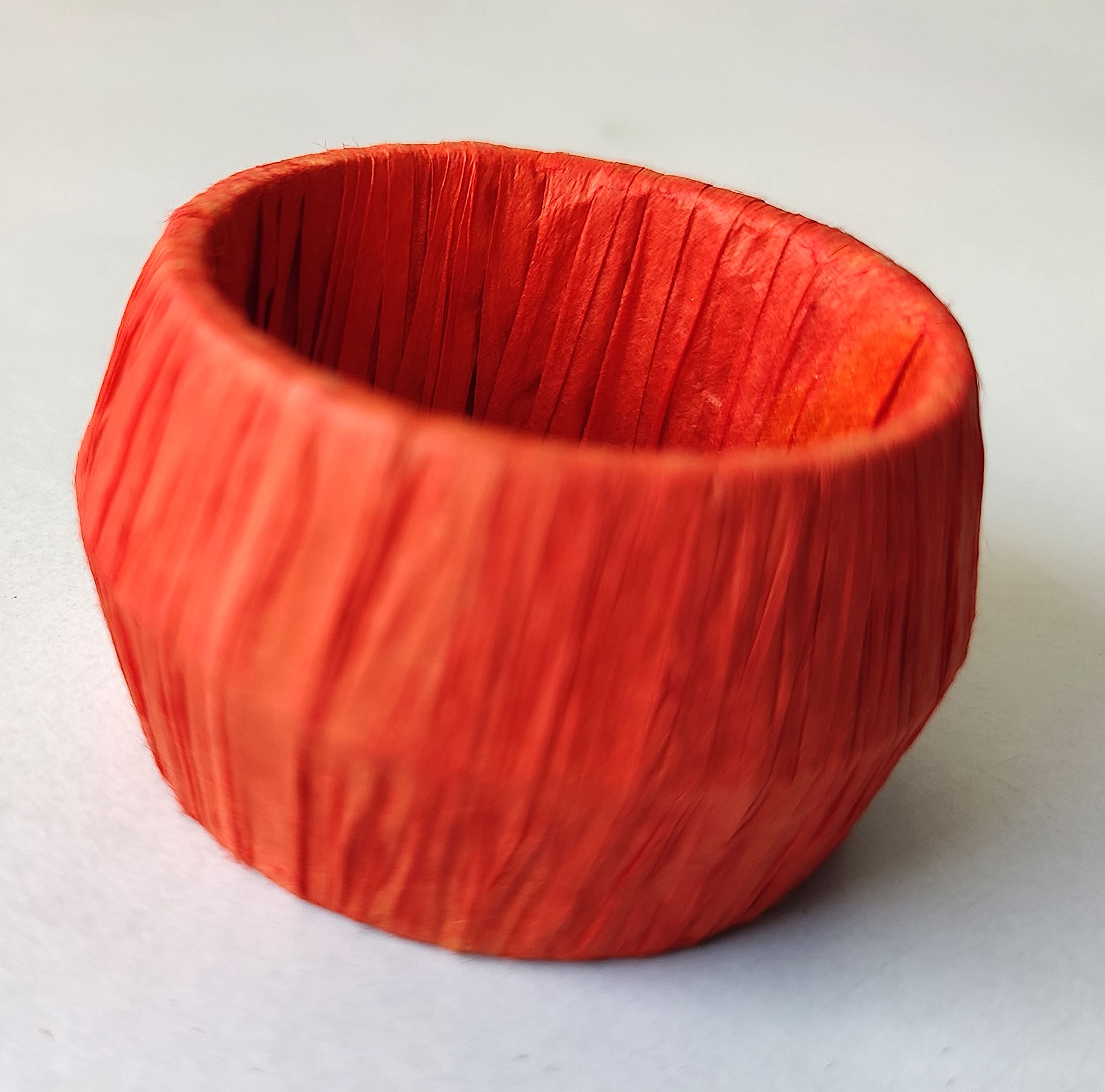 Handmade Jute Napkin Rings Set Of 4 | Rustic Table Decor | Artisan Crafted In India | Brick Red Dining Accessories