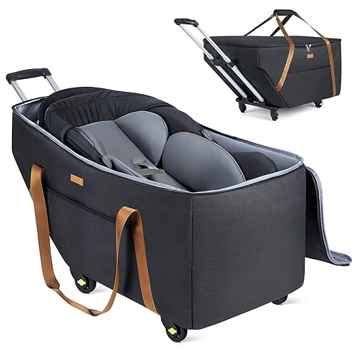 Bolsa de viaje para asiento de automóvil con ruedas para Chicco KeyFit 30, Nuna Pipa, UPPAbaby MESA, bolsas acolchadas para asiento de automóvil