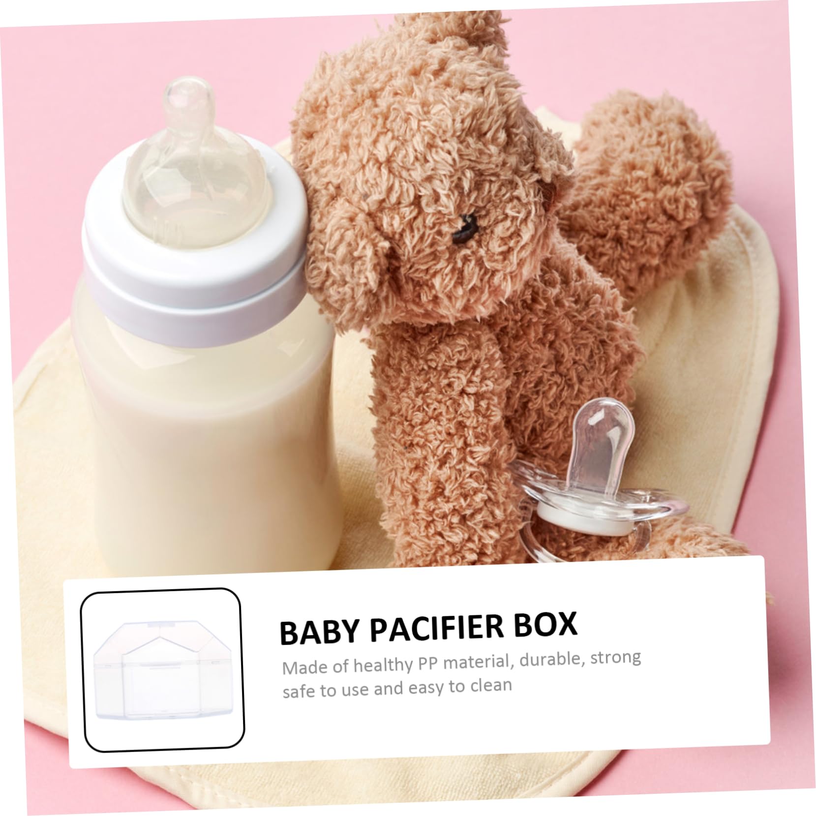 SUPVOX Storage Box 10pcs Clip Design Portable Keep Pacifiers Clean Safe Travel-Friendly