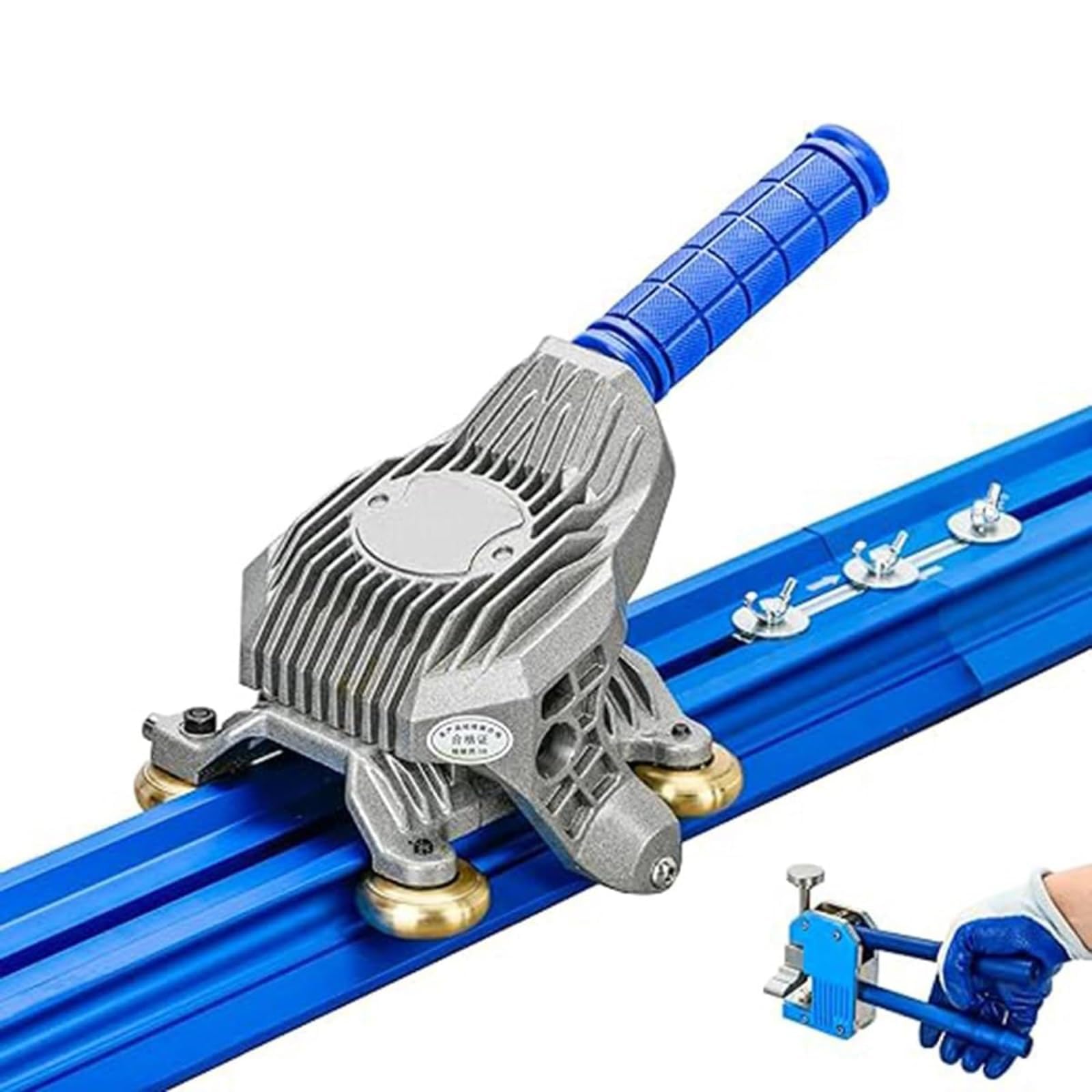 Cortador profesional de azulejos de doble riel para azulejos grandes de porcelana y cerámica, máquina de corte manual resistente con mesa