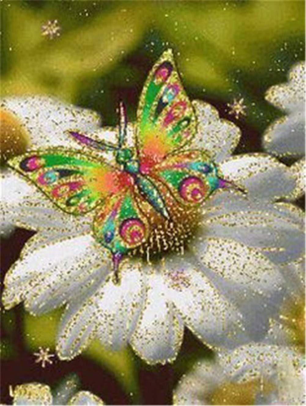 Diamond Painting Papillon Fleur Éclatant Broderie 5D