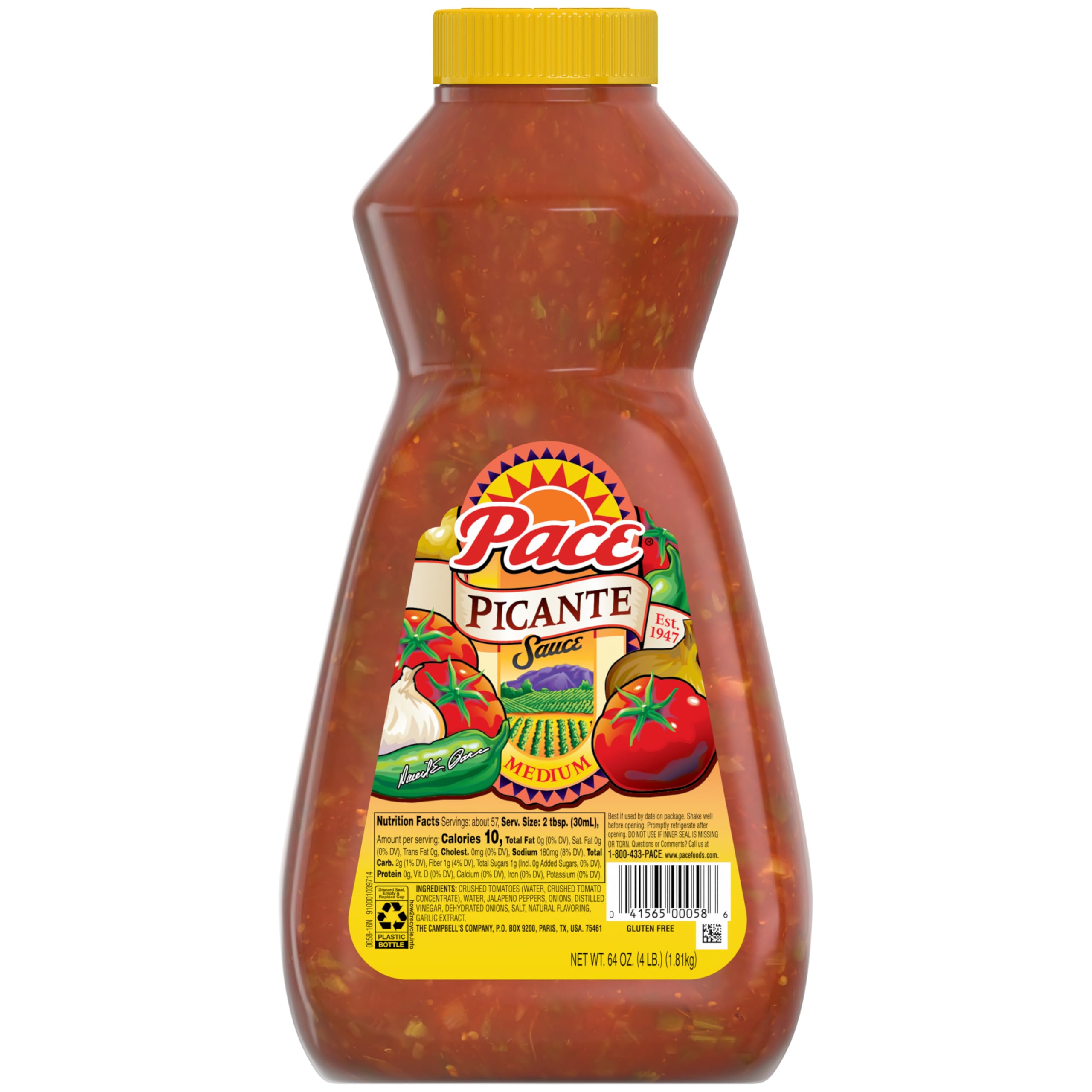 Pace Medium Picante Sauce, 64 oz Bottle