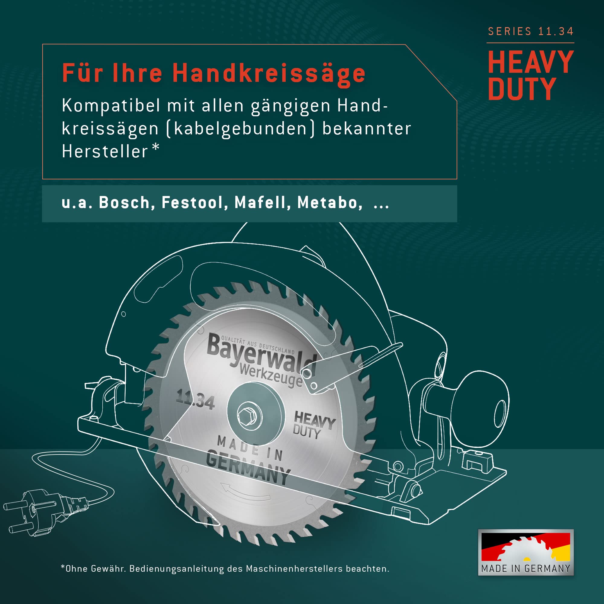 Bayerwald - Hoja de sierra circular HM, diámetro 210 mm x 2,8 mm x 30 mm, diente plano trapezoidal (54 dientes), orificios secundarios: 2/7/42, para uso universal en sierras circulares de mano