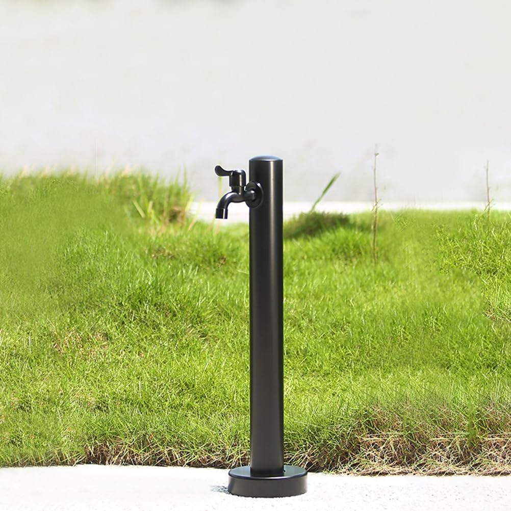 Columna de Agua Vertical para jardín con Grifo - Soporte para Manguera anticongelante de Exterior de 60 cm - Grifo de hidrante Decorativo de Suelo para Patio y terraza.