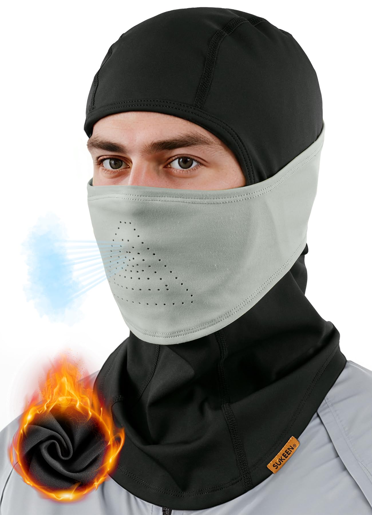 Sukeen Winter Balaclava Face Mask Breathable Ski Mask for Men Women Warmer Bandana Face Cover Cold Neck Gaiters for Outdoor