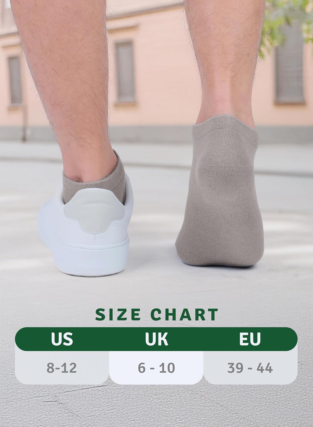 Men's No-Show Liner Socks, Premium Cotton, Size 8-12, 5 Pairs - Image 6