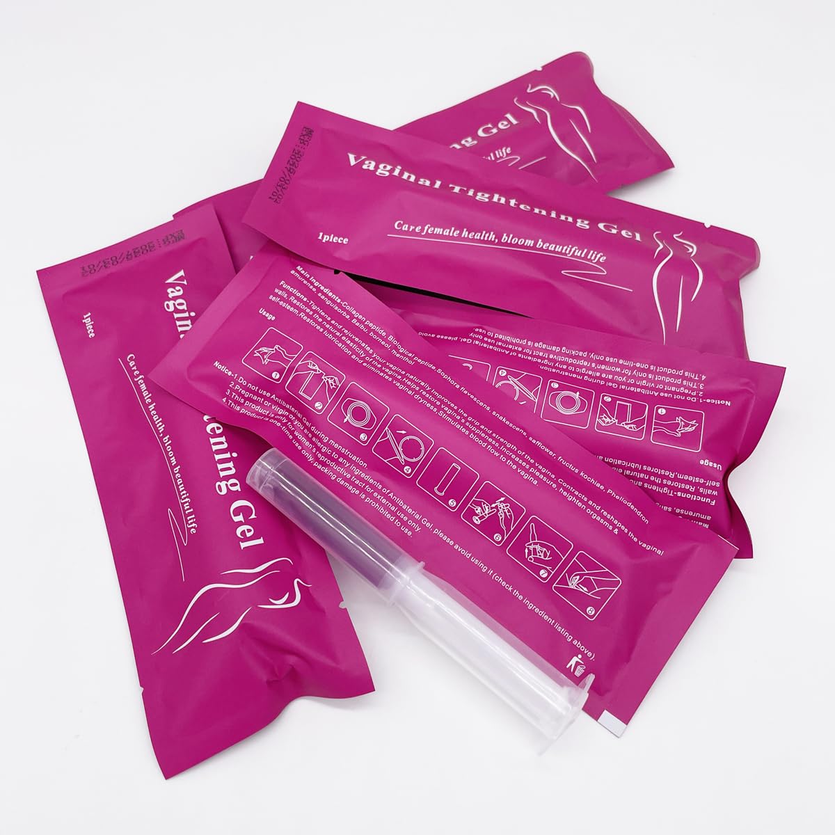 Vaginal Tightening Gel Oil Cream/Detox Balls with String and Applicator– Instant Firming Feminine Care with Natural Ingredients | Hydrating & Alternative (10 Pack Vaginal Tightening Gel)