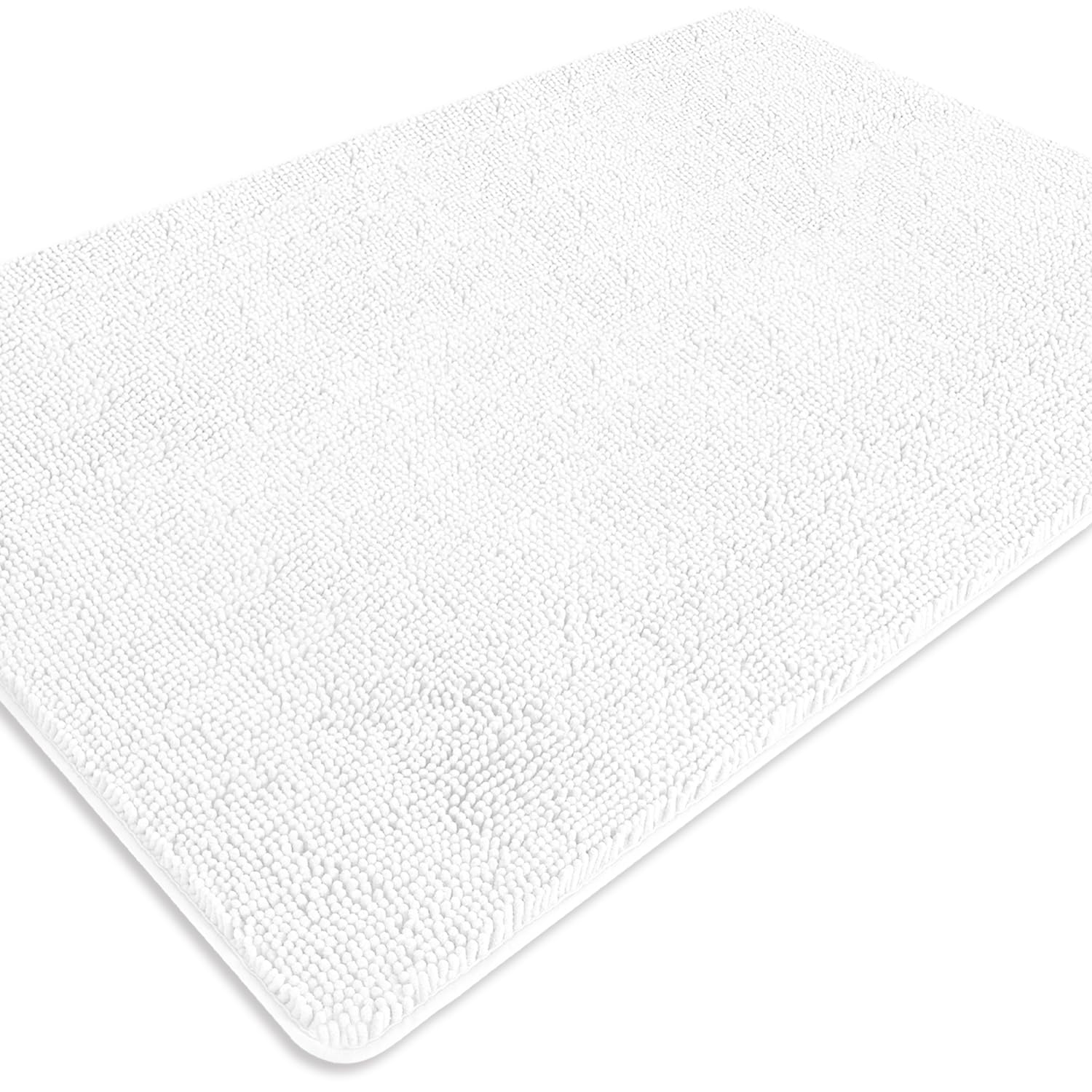 PureSwan Bathroom Rugs 40 x 60 Inch – Extra Large Bath Mat | Absorbent and Washable Thick Chenille Bath Rugs Non-Slip Runner Rug for Bathroom, Shower,