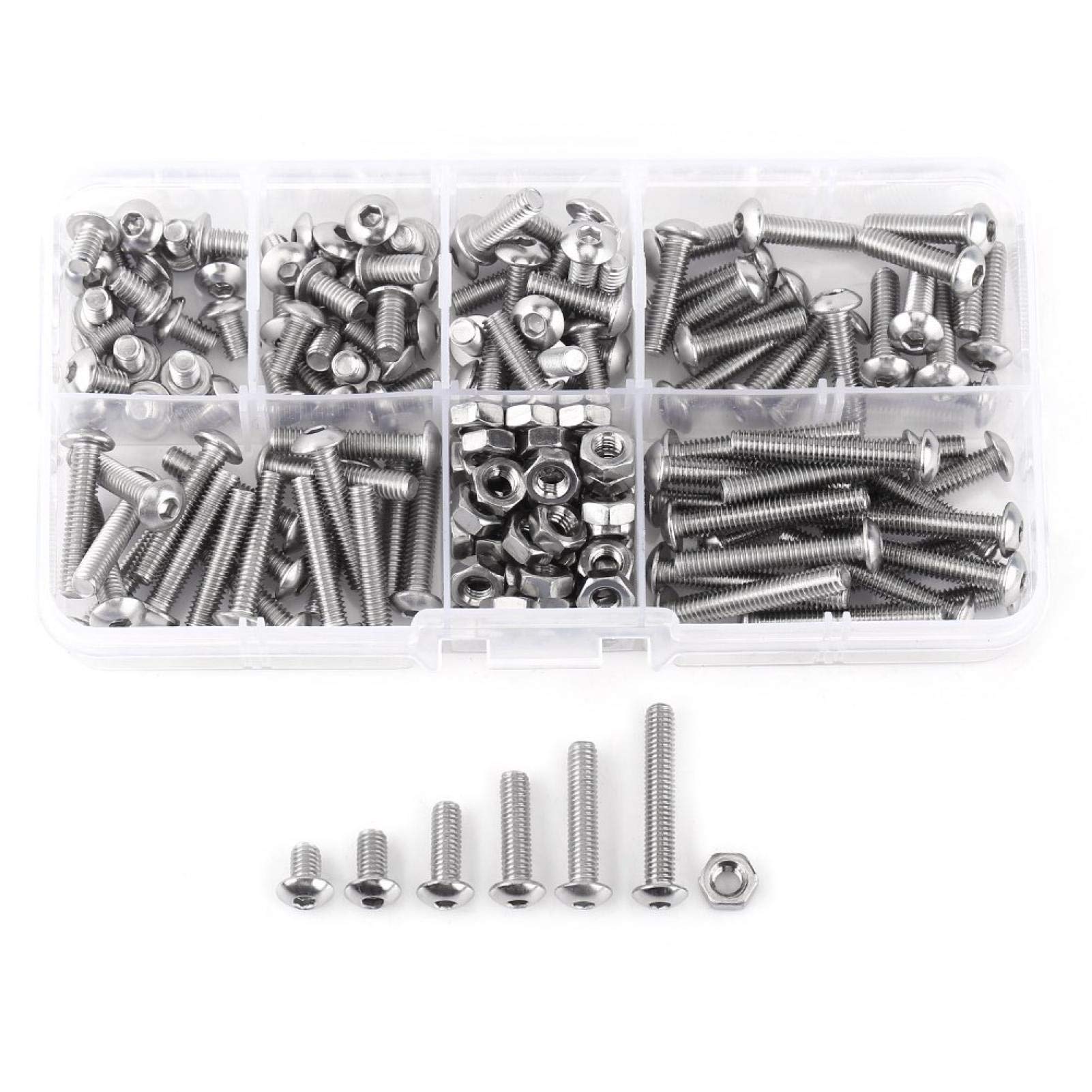 Set Viti A Bussola Esagonali In Acciaio Inox 304 Con Sfera In Nylon - QuarkMRO - M3 M4 M5 M6 M8 M10 M12