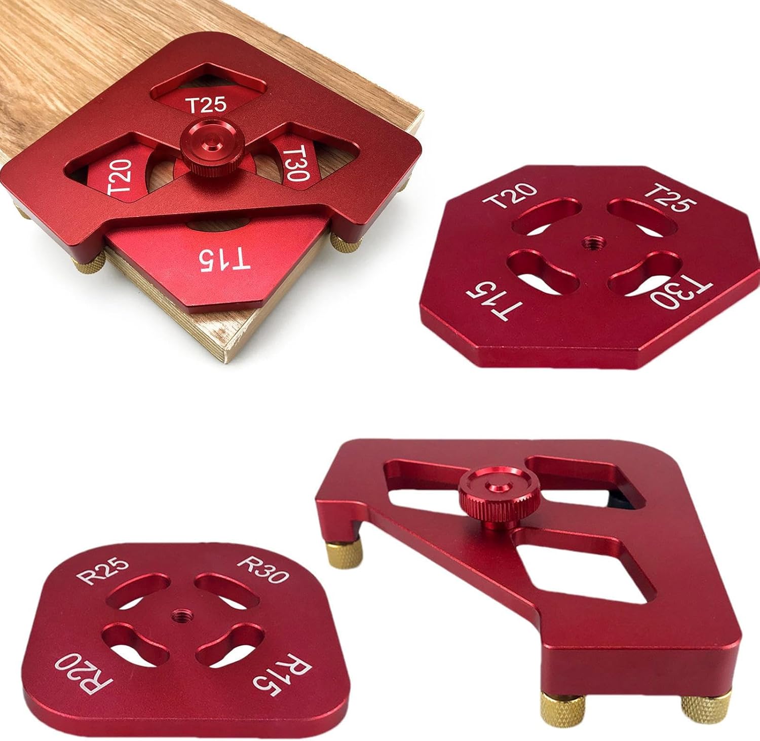 Router Guides for Woodworking, Aluminum Alloy Rounded Manual Tools, Router Guide Rail Templates, for Joint Slotting Flattening Groove Trim Corner Edge Box Circle Angle Curve Wood