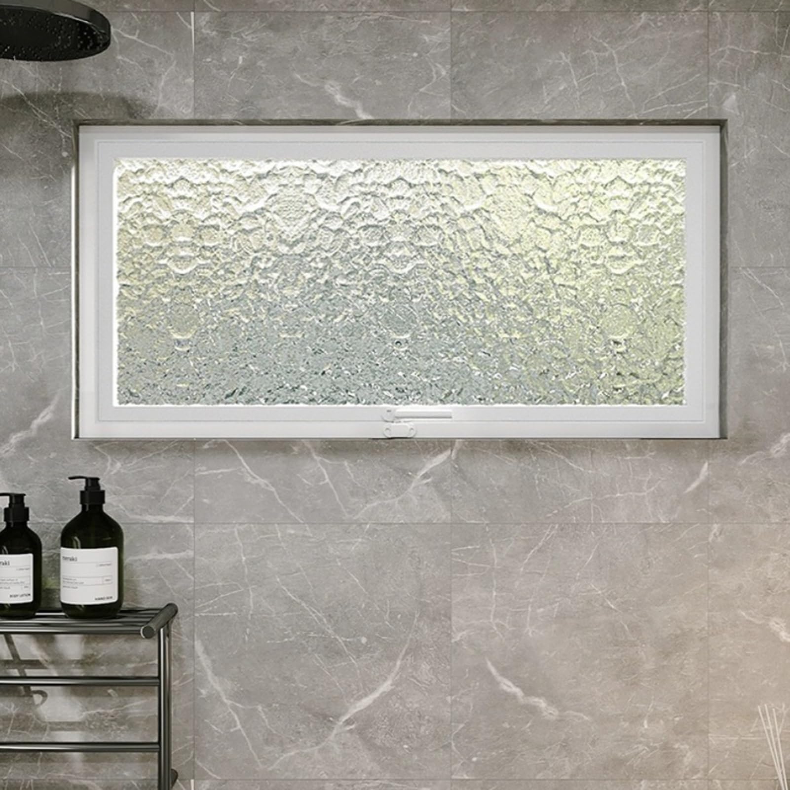 Białe okno skrzydłowe ze stopu aluminium do łazienki i piwnicy, 85 x 30 cm, otwarta wentylowana konstrukcja, obrotowa zasuwa, idealna do świeżego powietrza i światła