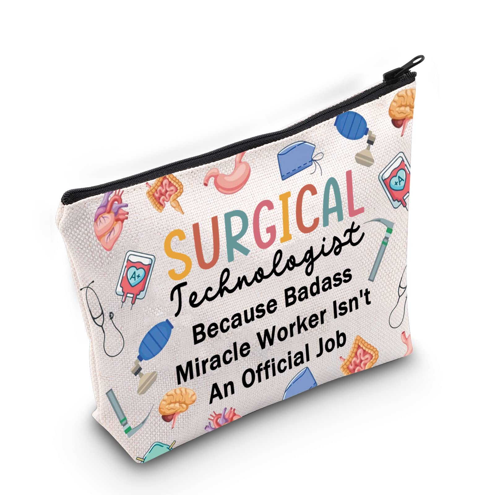 Surgical Technologist Gift Surgical Tech Cosmetic Makeup Bag Scrub Tech Gift CST Gift (Surgical Bag)