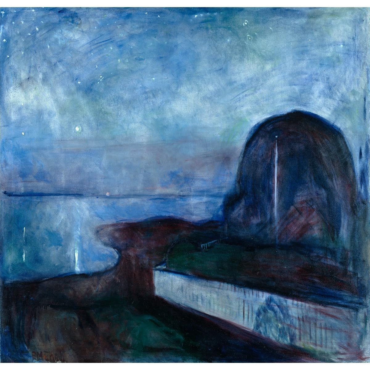 Edvard Munch Nuit étoilée tableau grand format impression sur toile ARTICULOZY - 2