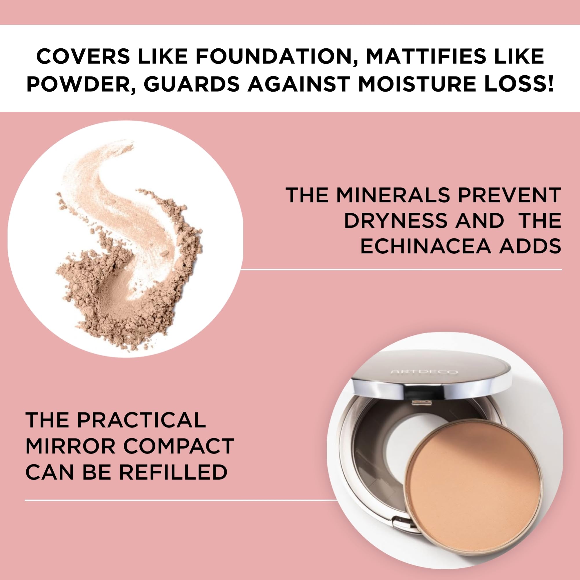 ARTDECO Hydra Mineral Compact Foundation Refill, puder kompaktowy do makijażu, uzupełnianie