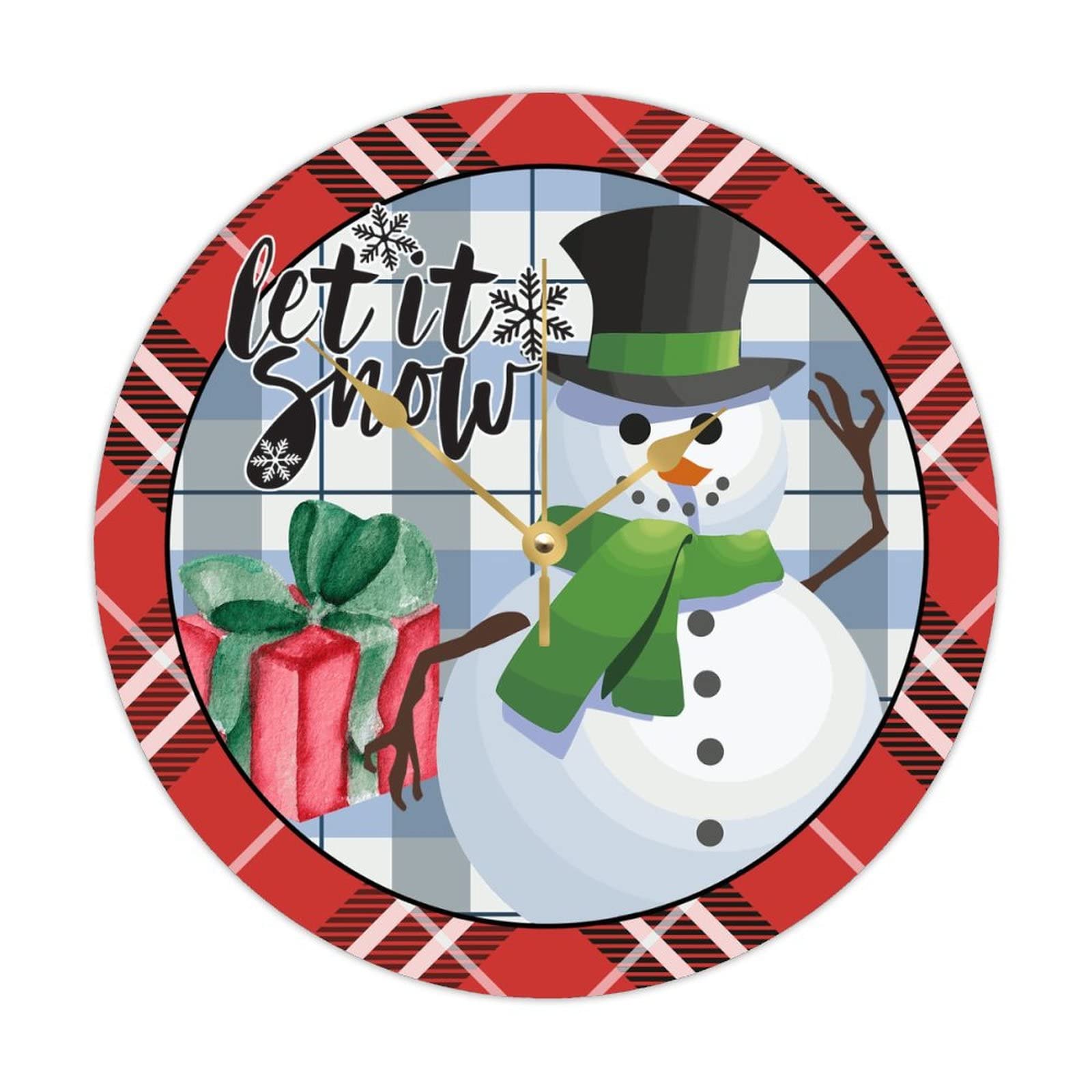Horloge de Noël silencieuse sans tic-tac pour des nuits paisibles en hiver