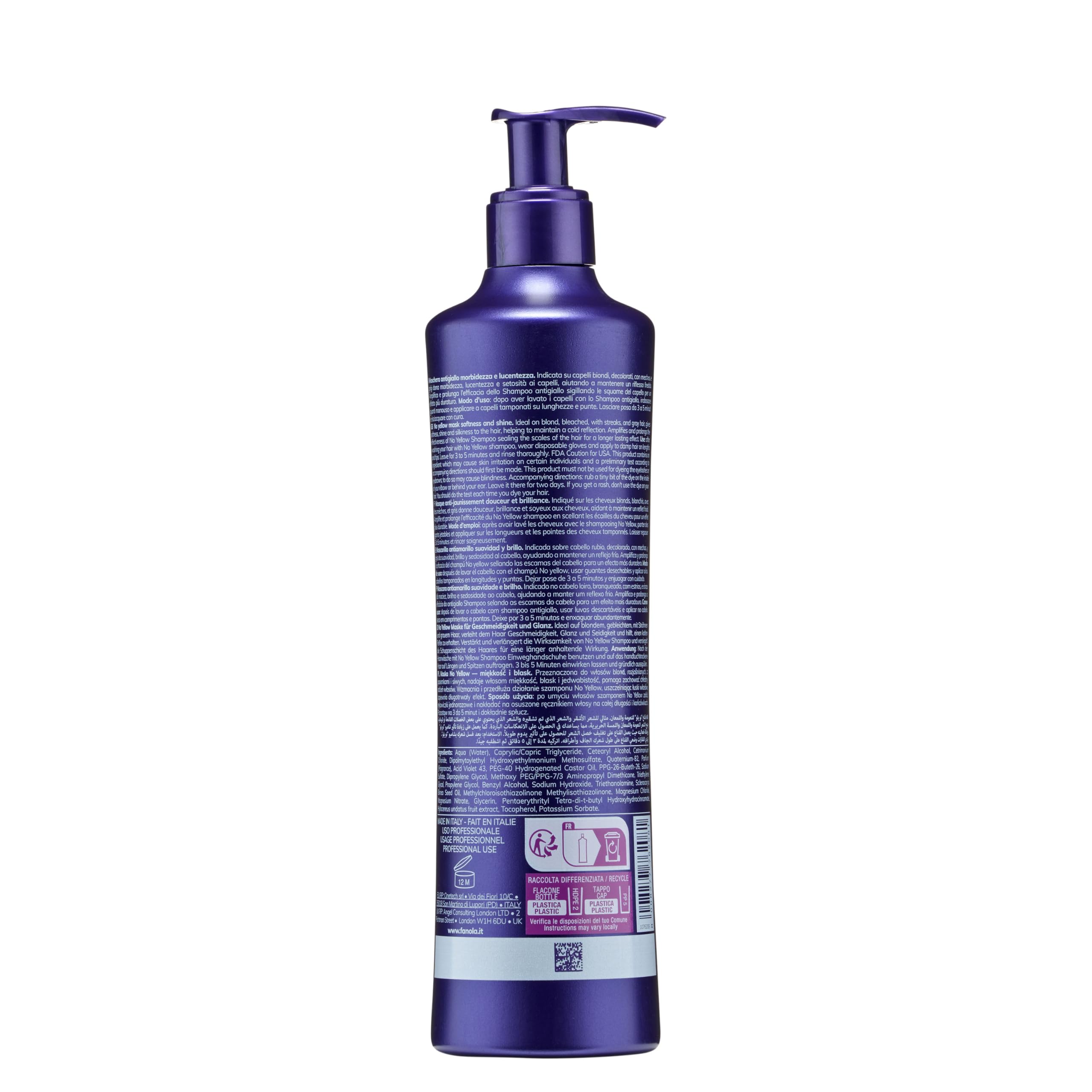 Fanola Wonder No Yellow Maske, Anti-Gelbstich-Maske, 350 ml – Ansicht 4