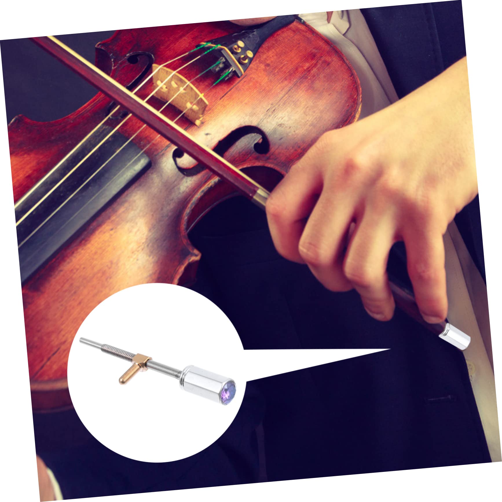 DECHOUS Violin Bow Screw Replacement Parts Durable Resistant Accessory for Stringed Instruments Easy to Use Compact Design for Musicians for DIY Repairs and Maintenance