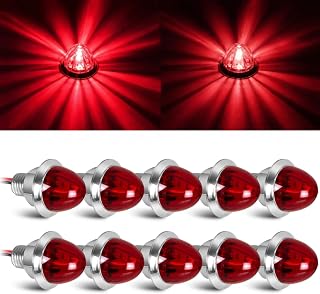 10Pcs 3/4 Inch Mini Watermelon Lights Dual Function Stop Turn Marker Lights