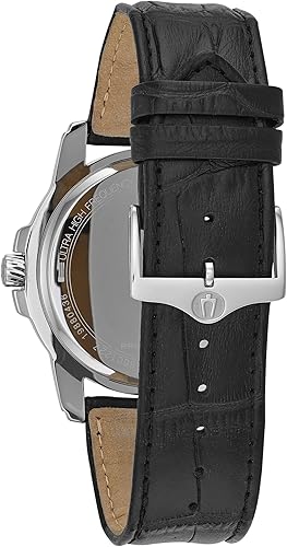 Miniatura 3 de Bulova Precisionist - Reloj para hombre caja de acero inoxidable con correa de cuero negro fecha Negro talla única  Precisionista