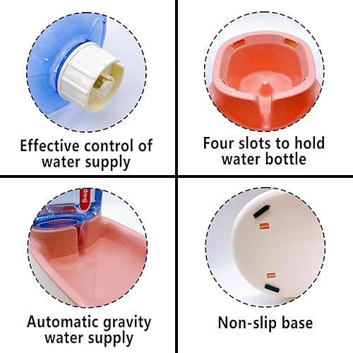 Miniatura 2 de kathson Gravity - Dispensador de agua para perros, estación automática de agua potable para gatos, 1 galón, gran capacidad, cuenco de agua para