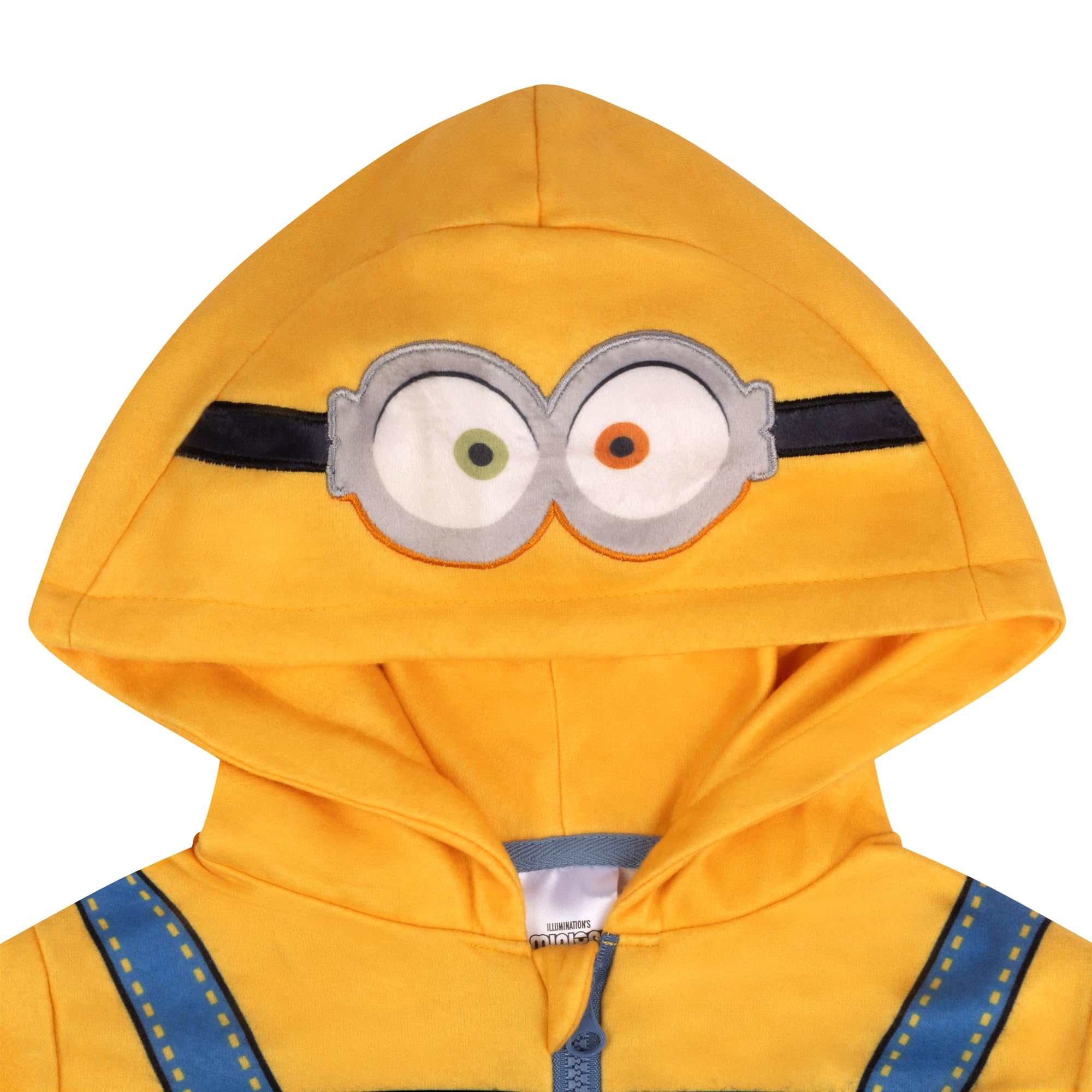 Minions, Costume Morbido Tutina con Cappuccio per Bambini, Yellow/Blue, Giallo
