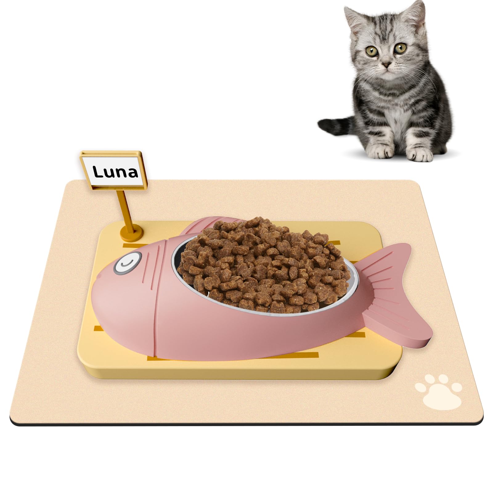 Gamelle personnalisée pour chat d'intérieur et vie sans stress