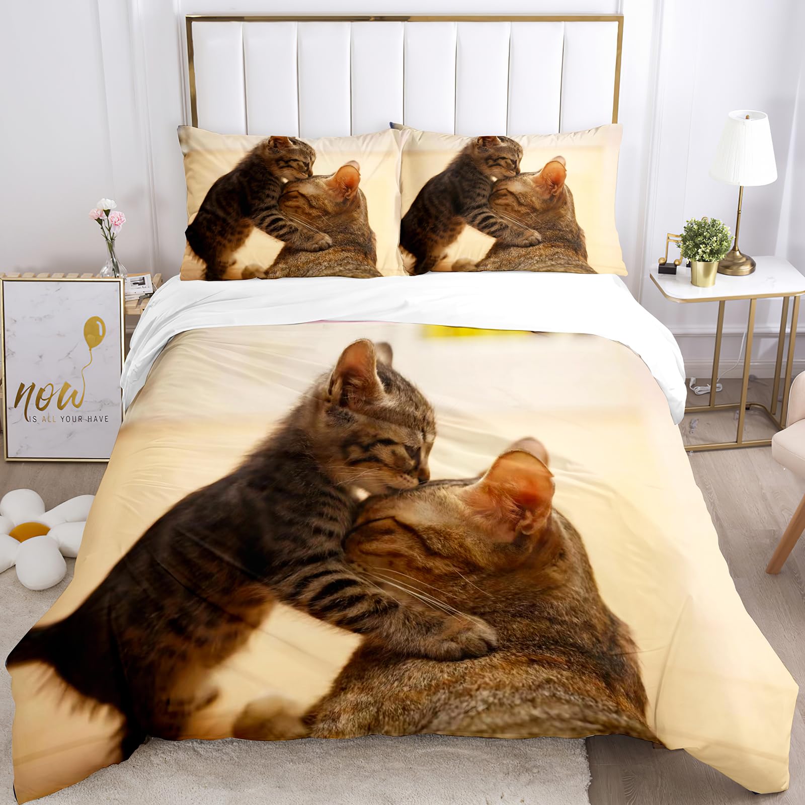 Set Di Biancheria Da Letto Gufo 135x200 Morbido Microfibra E Cotone Con Cerniera - 3 Pezzi Per Ragazzi E Ragazze - Camera Da Letto Stile Unico