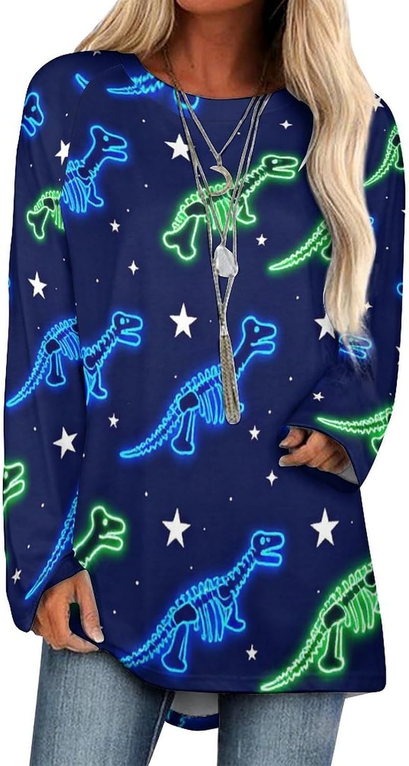Women's Raglan Long Sleeve T-Shirt Casual Crewneck Blouse, Soft Basic Long Top